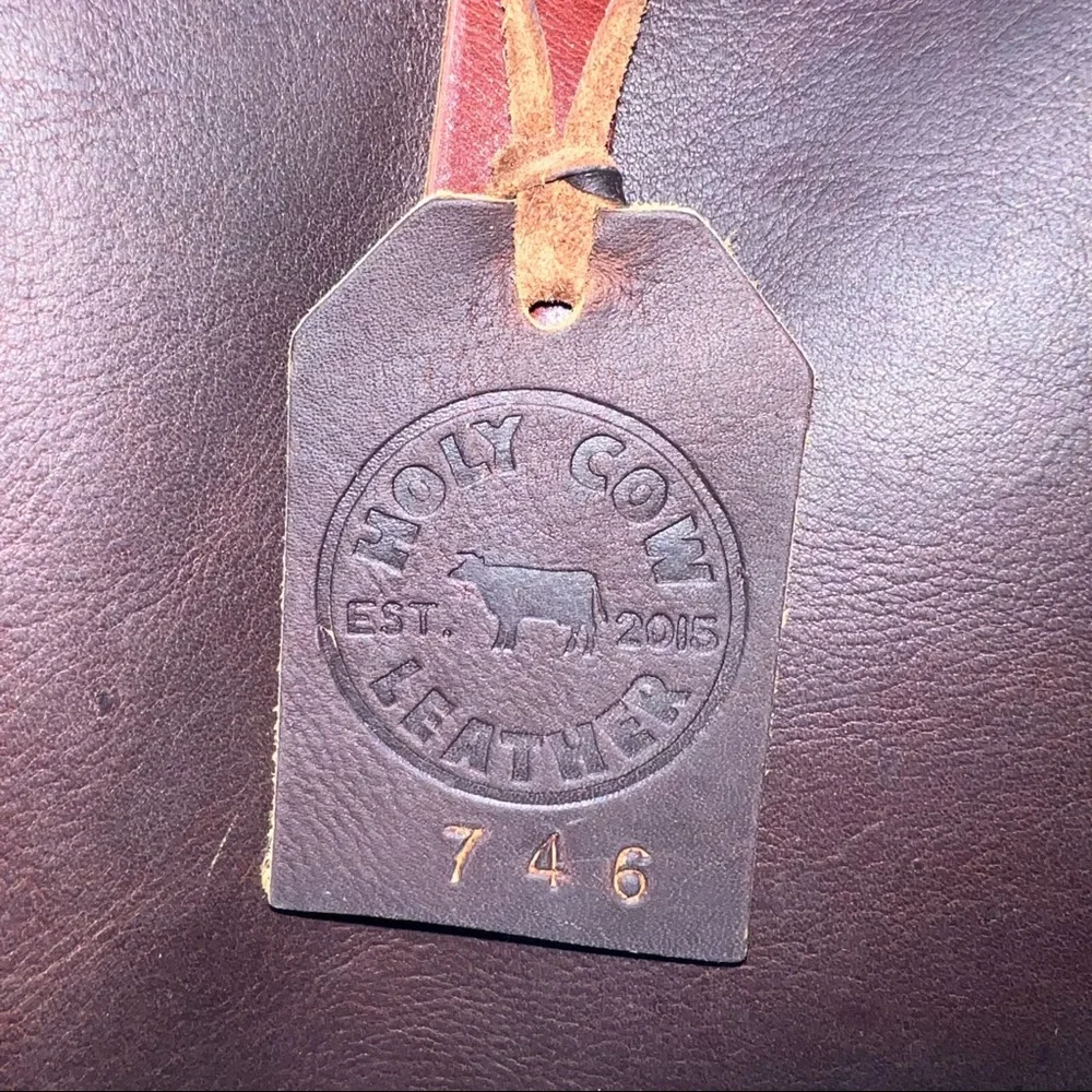 Holy Cow Leather Goods - Full Grain Medium Leather ‘Jenny’ Tote - Brown - Picture 4 of 15